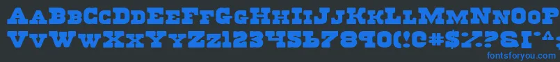 RegulatorsExpanded Font – Blue Fonts on Black Background