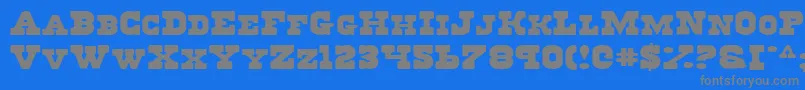RegulatorsExpanded Font – Gray Fonts on Blue Background