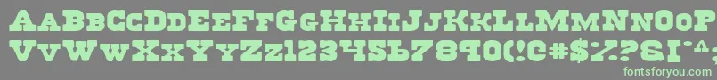 RegulatorsExpanded Font – Green Fonts on Gray Background