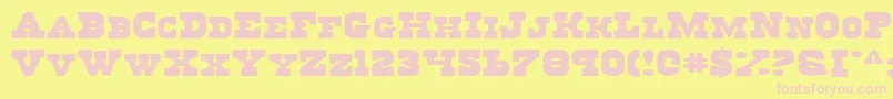 RegulatorsExpanded Font – Pink Fonts on Yellow Background