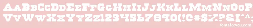 RegulatorsExpanded Font – White Fonts on Pink Background