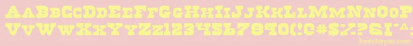 RegulatorsExpanded Font – Yellow Fonts on Pink Background