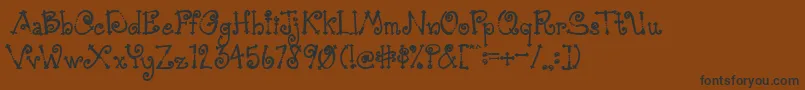 Шрифт AustieBostSimpleSimon – чёрные шрифты на коричневом фоне