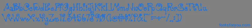 Шрифт AustieBostSimpleSimon – синие шрифты на сером фоне