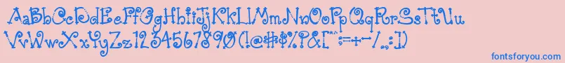Шрифт AustieBostSimpleSimon – синие шрифты на розовом фоне
