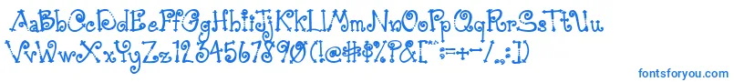Шрифт AustieBostSimpleSimon – синие шрифты на белом фоне