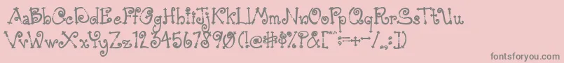 AustieBostSimpleSimon Font – Gray Fonts on Pink Background