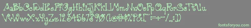 AustieBostSimpleSimon-Schriftart – Grüne Schriften auf grauem Hintergrund