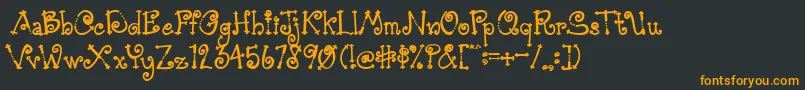 Шрифт AustieBostSimpleSimon – оранжевые шрифты на чёрном фоне