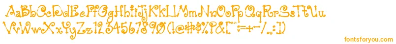 AustieBostSimpleSimon Font – Orange Fonts on White Background