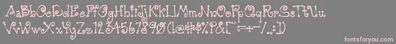 AustieBostSimpleSimon-fontti – vaaleanpunaiset fontit harmaalla taustalla