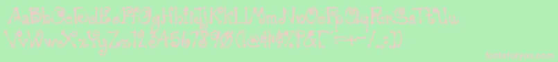 AustieBostSimpleSimon Font – Pink Fonts on Green Background