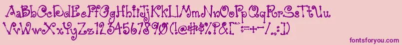 Шрифт AustieBostSimpleSimon – фиолетовые шрифты на розовом фоне