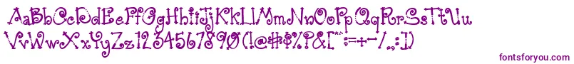 Шрифт AustieBostSimpleSimon – фиолетовые шрифты