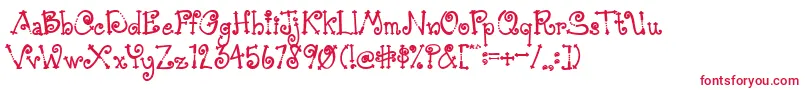 AustieBostSimpleSimon Font – Red Fonts on White Background