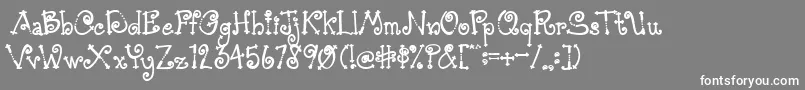 フォントAustieBostSimpleSimon – 灰色の背景に白い文字