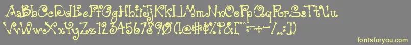 AustieBostSimpleSimon Font – Yellow Fonts on Gray Background
