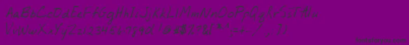 Lehn207 Font – Black Fonts on Purple Background