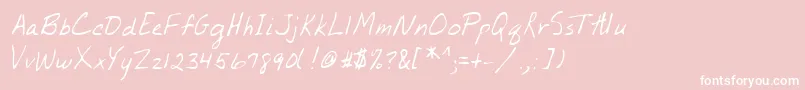 Lehn207 Font – White Fonts on Pink Background