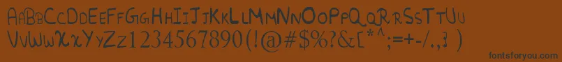 RandomFont. Font – Black Fonts on Brown Background
