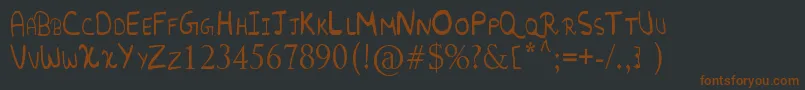 RandomFont. Font – Brown Fonts on Black Background