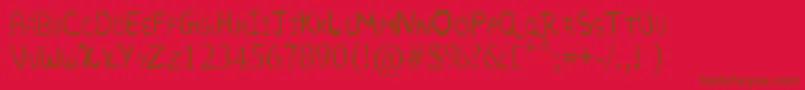 RandomFont. Font – Brown Fonts on Red Background