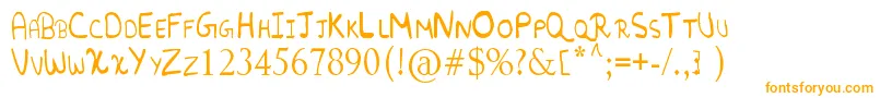 RandomFont. Font – Orange Fonts on White Background
