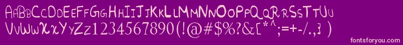 RandomFont. Font – Pink Fonts on Purple Background