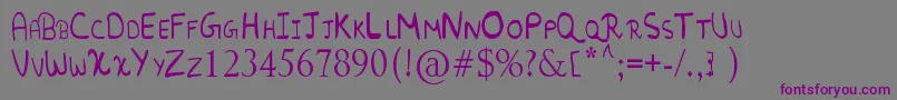 フォントRandomFont. – 紫色のフォント、灰色の背景