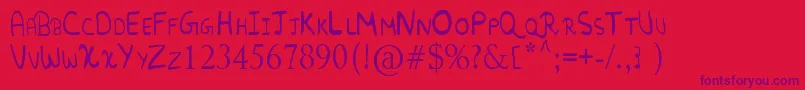 Шрифт RandomFont. – фиолетовые шрифты на красном фоне