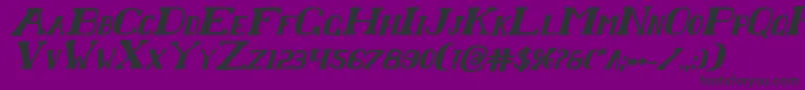 ChardinDoihleBoldItalic Font – Black Fonts on Purple Background