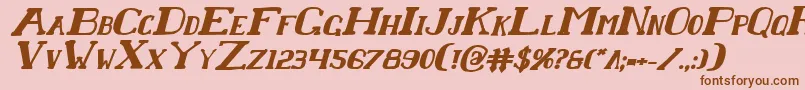 ChardinDoihleBoldItalic Font – Brown Fonts on Pink Background