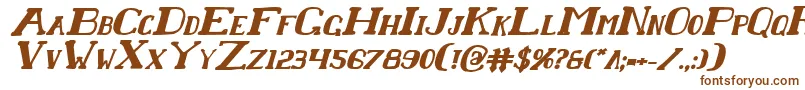 Шрифт ChardinDoihleBoldItalic – коричневые шрифты на белом фоне
