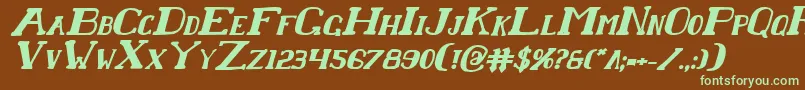 ChardinDoihleBoldItalic Font – Green Fonts on Brown Background