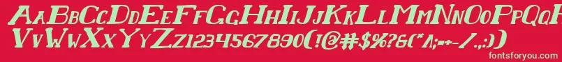 ChardinDoihleBoldItalic Font – Green Fonts on Red Background