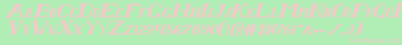 ChardinDoihleBoldItalic Font – Pink Fonts on Green Background