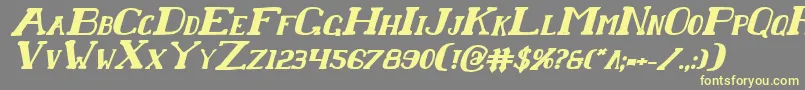 ChardinDoihleBoldItalic Font – Yellow Fonts on Gray Background