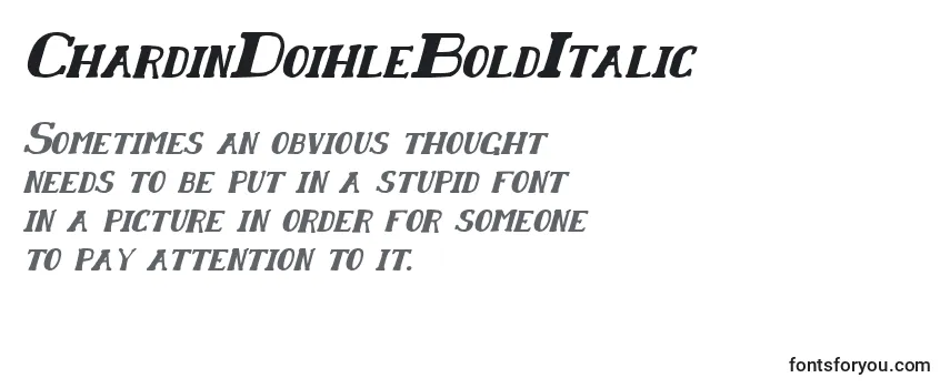 ChardinDoihleBoldItalic Font