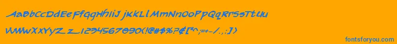 More about ArilonBoldItalic Font ArilonBoldItalic Font – Blue Fonts on Orange Background