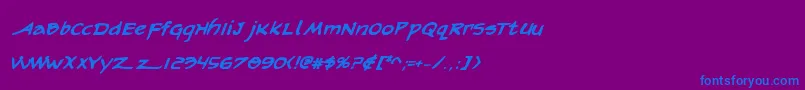 ArilonBoldItalic Font – Blue Fonts on Purple Background