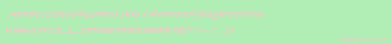 ArilonBoldItalic Font – Pink Fonts on Green Background