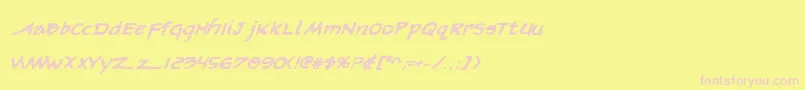 ArilonBoldItalic Font – Pink Fonts on Yellow Background