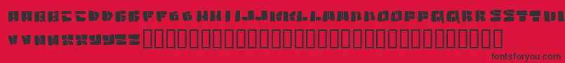 Copycut ffy Font – Black Fonts on Red Background