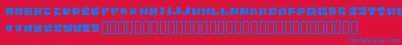 Fonte Copycut ffy – fontes azuis em um fundo vermelho
