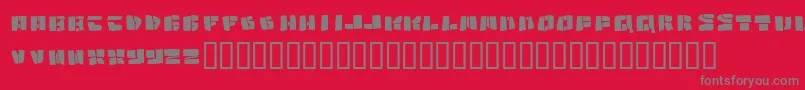 フォントCopycut ffy – 赤い背景に灰色の文字