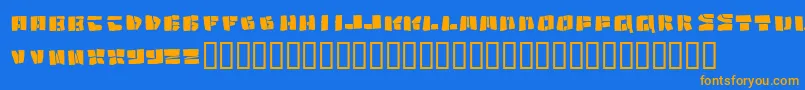 More about Copycut ffy Font Copycut ffy Font – Orange Fonts on Blue Background