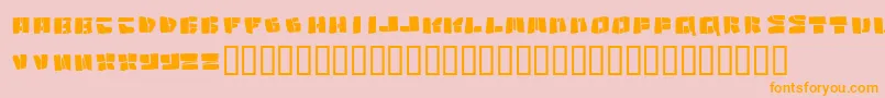 fuente Copycut ffy – Fuentes Naranjas Sobre Fondo Rosa
