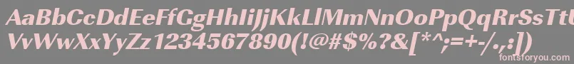 UrwimperialtultbolOblique Font – Pink Fonts on Gray Background