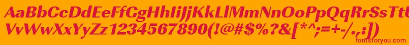 UrwimperialtultbolOblique Font – Red Fonts on Orange Background