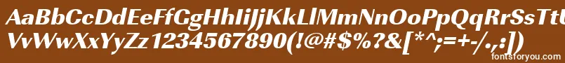 UrwimperialtultbolOblique Font – White Fonts on Brown Background